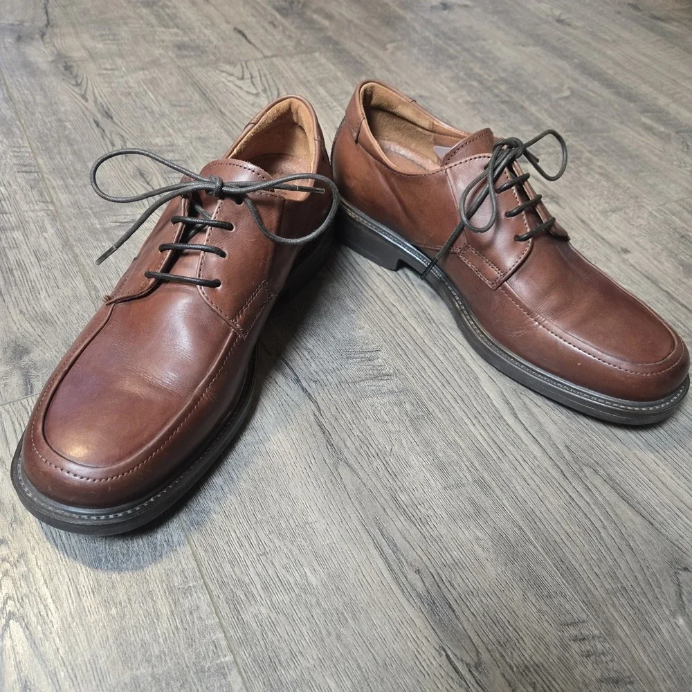Johnston & Murphy 8.5 M Brown Leather Dress Oxford Shoe Laces 20-7112 Italy